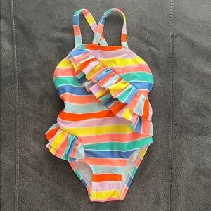 Cat & Jack Multicolor Striped One Piece Swimsuit